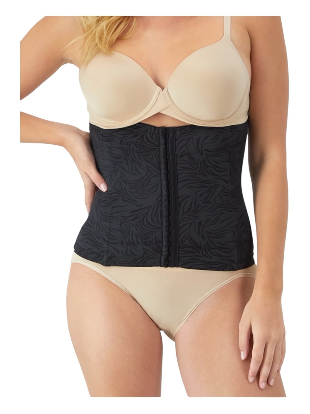 Maidenform Black High-Waist Floral  Waist Trainer